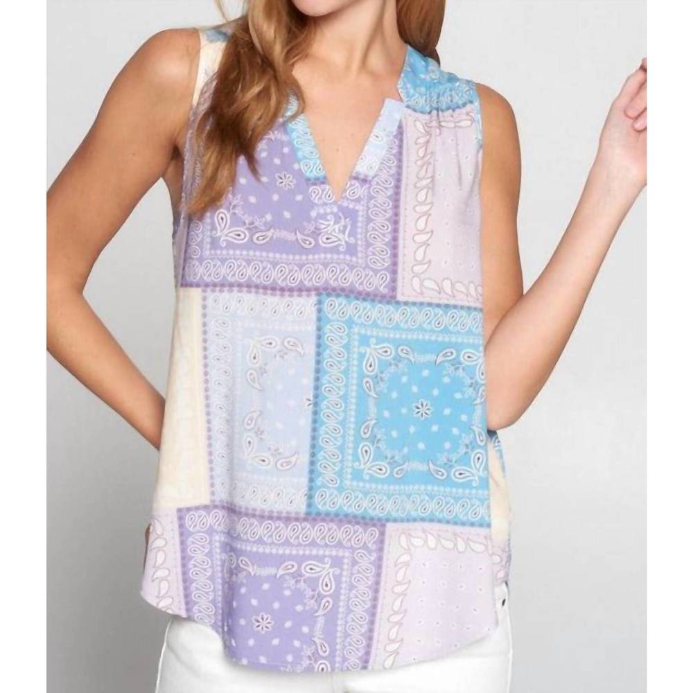 NEW RENEEC. bandana sleeveless top in purple